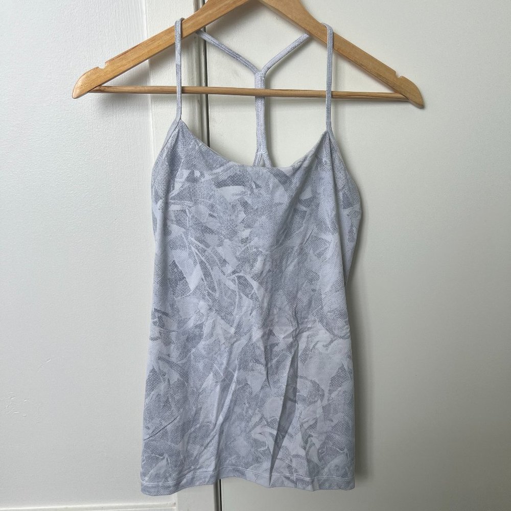 Lululemon Power Y Tank White Top Size 6